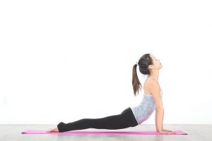 Back, stomach and leg stretch to warm up.